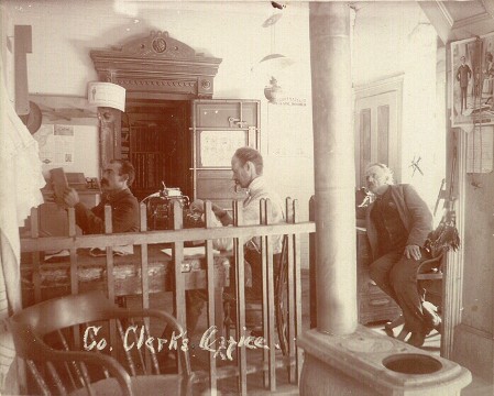 William Francis Blanchard in the Lincoln, New Mexico county clerk's office