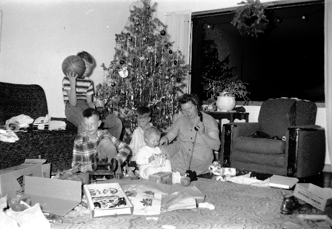 Christmas, probably 1954